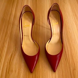 Christian Louboutin Iriza Rouge Imperial 38 Box, dust bag and heel replacements.